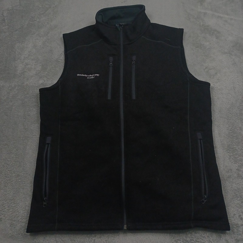 Kuhl Vest Mens XL Black Interceptr Full Zip Pockets Logo Outdoor Casual