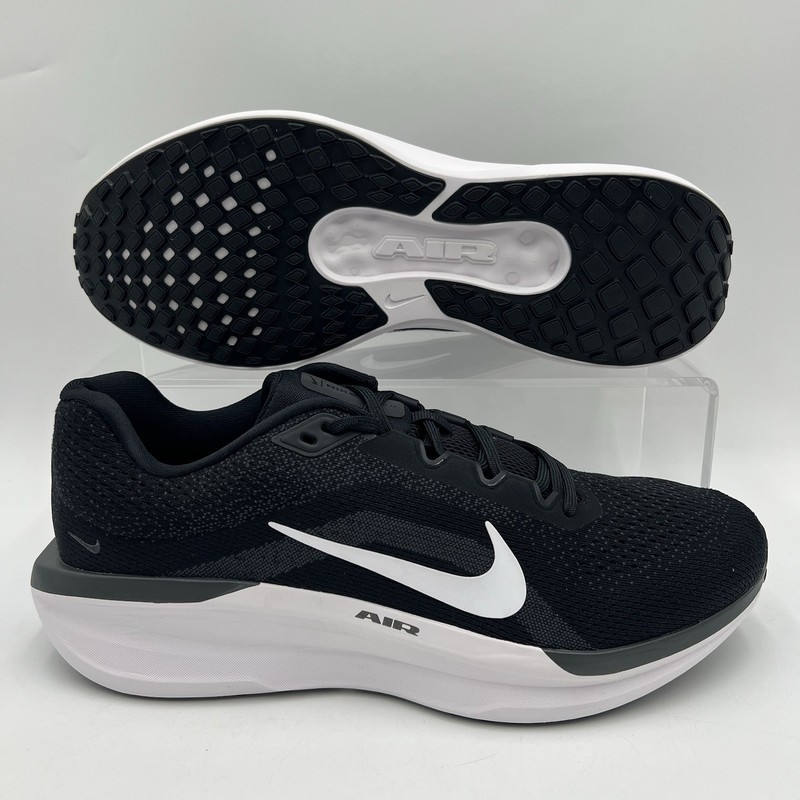 Mens Size 12 Nike Winflo 11 Black White Running Shoes FJ9509 001
