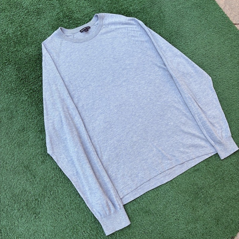 James Perse Men’s Cashmere Blend Knitted Long Sleeve Lightweight Pullover Sz 4 gallery