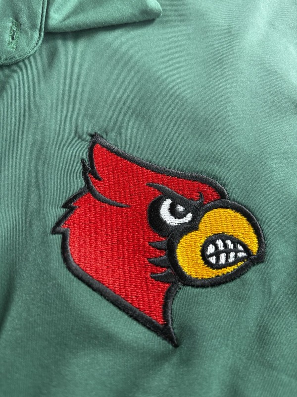 adidas Men's XL Green AEROREADY Moisture Wicking Polo Louisville Cardinals gallery