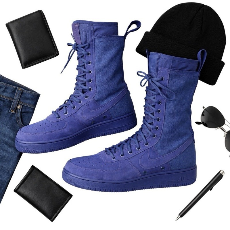 Nike SF Air Force 1 High Royal Blue Military Suede Boots Men’s Size 15 GUC w COA