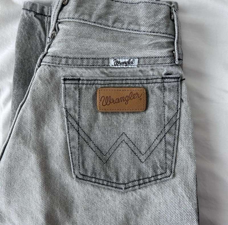 Wrangler Cowboy Cut Gray Light Wash Straight Leg Jeans Regular Fit 5-Pocket