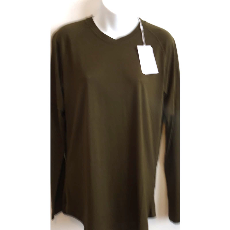 Helmut Lang Men’s Double Sleeve T Shirt Olive Sz XS NWT 175
