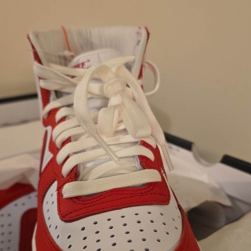 Nike Terminator High SP Men’s High Top Leather Lace-Up Sneakers Red/White