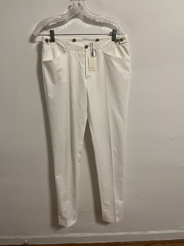 NWT SUITSUPPLY Jort off white trousers 46 (30X35) cotton/cashmere SUMMER