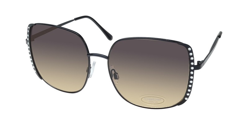 NEW BEBE BBOP1034 SUNGLASSES METAL & PLASTIC BLACK OVERSIZED 0-0-0 001 WOMENS
