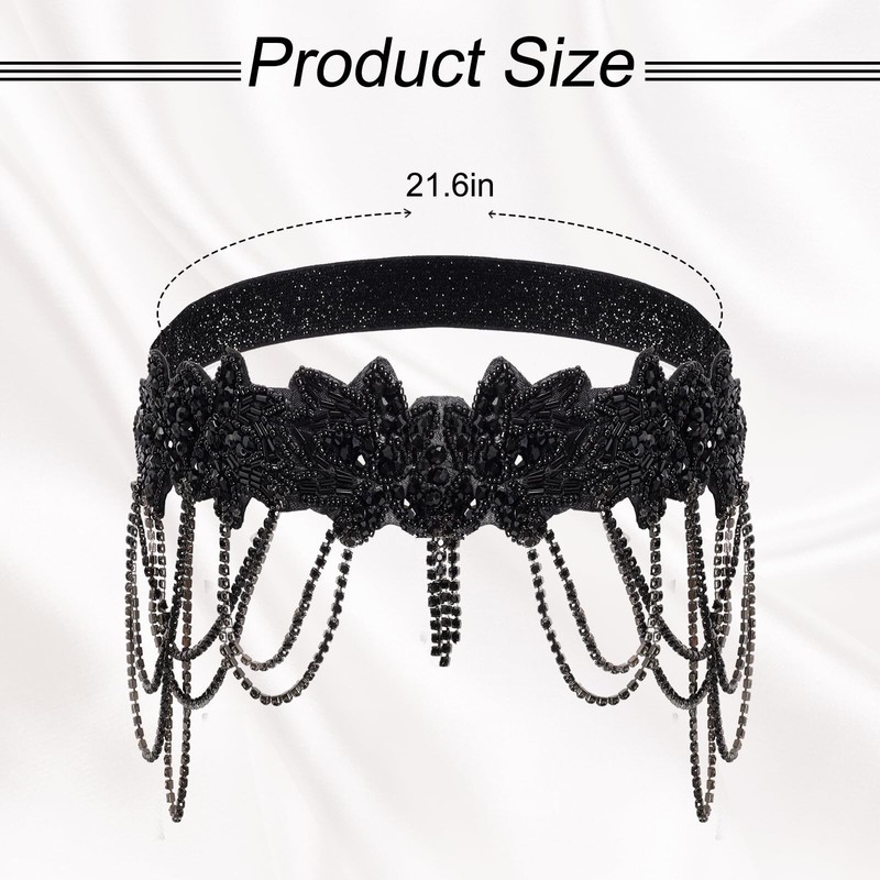 1920s Flapper Headpiece Flapper Headband Roaring 20s Flapper Accessories for ... gallery