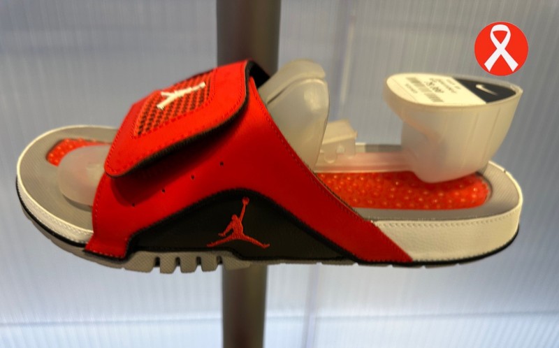 Nike Air Jordan Hydro 4 Retro Slides 532225-600 Red Black Men’s Sandals