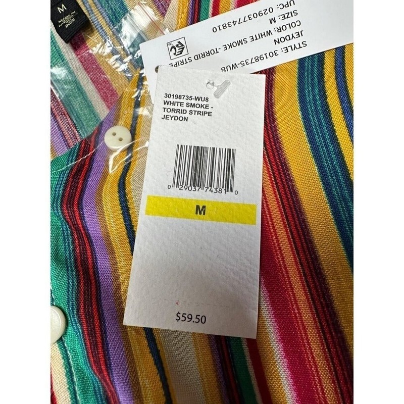 Jessica Simpson Womens Boho Striped Flutter Sleeve Peplum Top Multicolor M NEW gallery