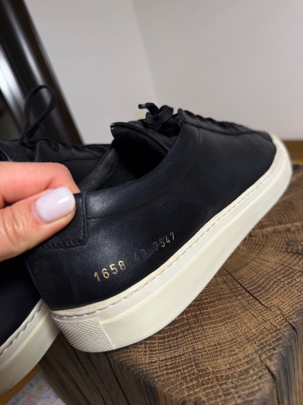 Common Projects Achilles Leather Sneakers in Black Size 43EU gallery