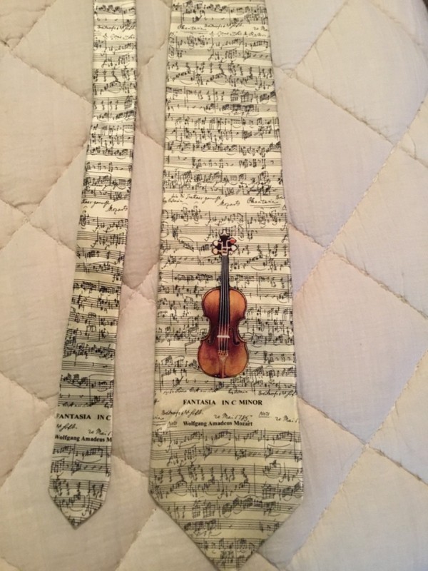 Museum Artifacts Men’s Necktie Wolfgang Amadeus Mozart Fantasia in C Minor