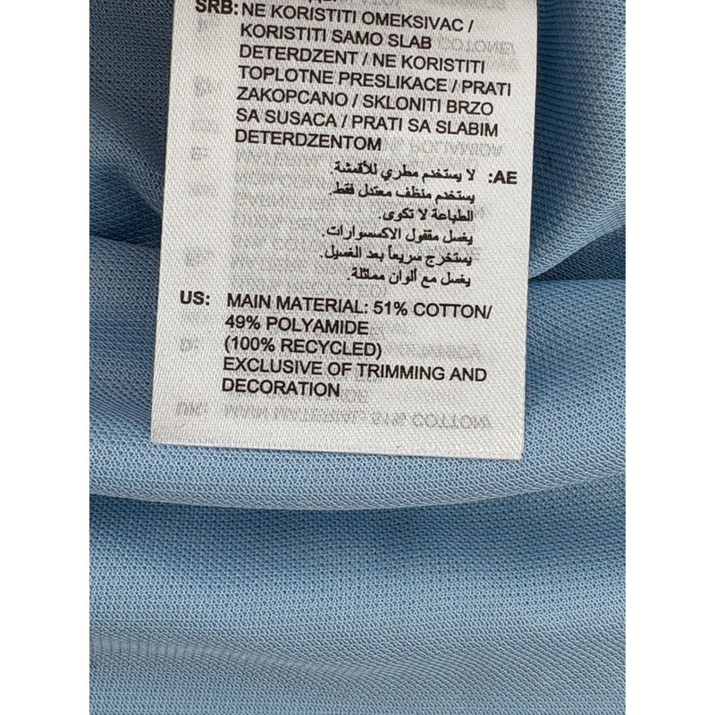 NWT Women's Adidas Originals Trefoil Novelty Polo - Medium - Sky Blue/Scarlet gallery