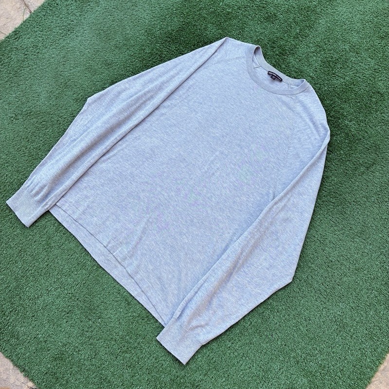 James Perse Men’s Cashmere Blend Knitted Long Sleeve Lightweight Pullover Sz 4 gallery