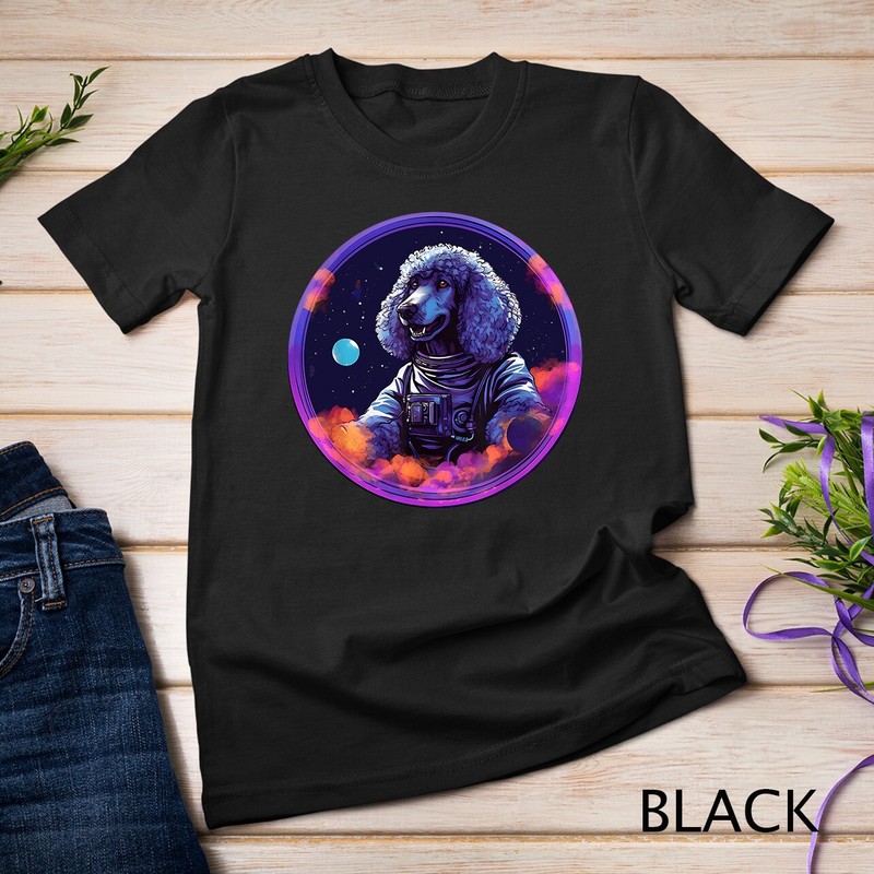 Space Standard Poodle Dog Mom Dad Standard Poodle T-Shirt Unisex T-shirt