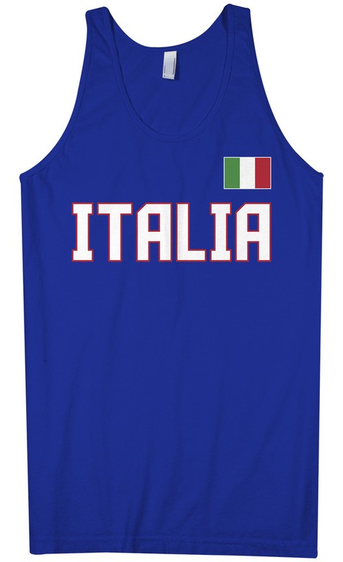 Threadrock Men’s Italia National Team Tank Top Italy Soccer