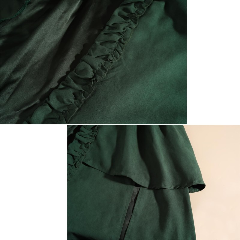 Medieval Cloak Women's Hooded Coat with Cuff Plain Trench Coat R... gallery
