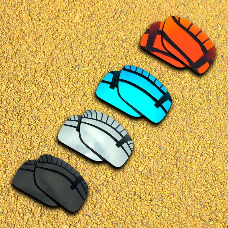 4 Pairs Lens Replacement for-Oakley Gibston Polarized-Black&Silver&Ice Blue&Red