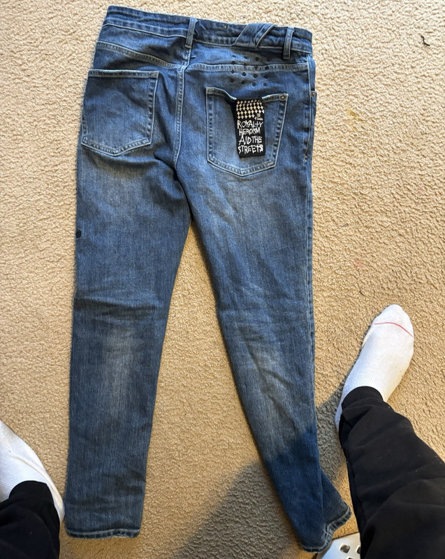 Ksubi Women’s Blue Solid Denim Skinny Jeans 5-Pocket Logo Accent Size 31
