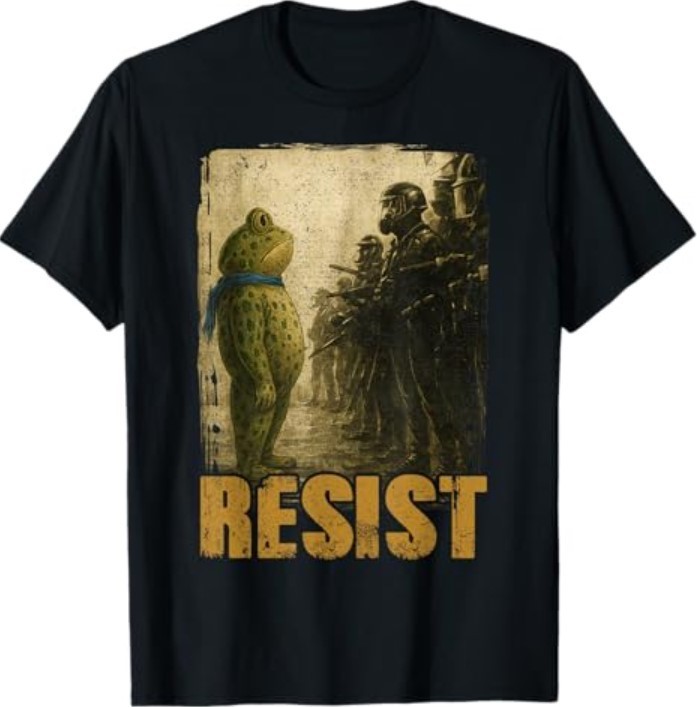 Portland Frog Funny City Art – Portland Frog Protest T-Shirt
