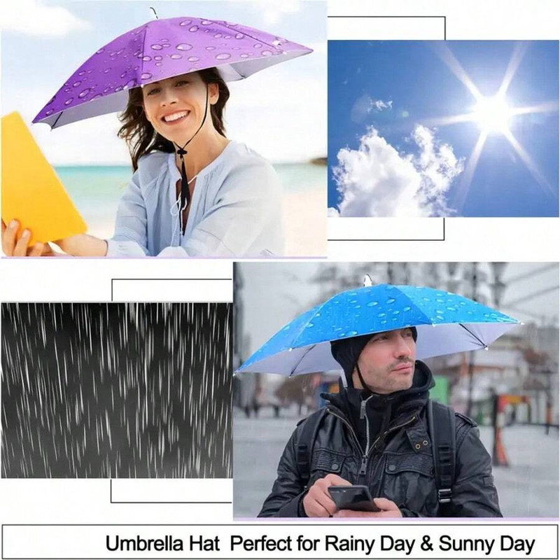 Umbrella Cap Suitable for Camping Fishing Elastic Headband UV Safe Umbrella Cap gallery