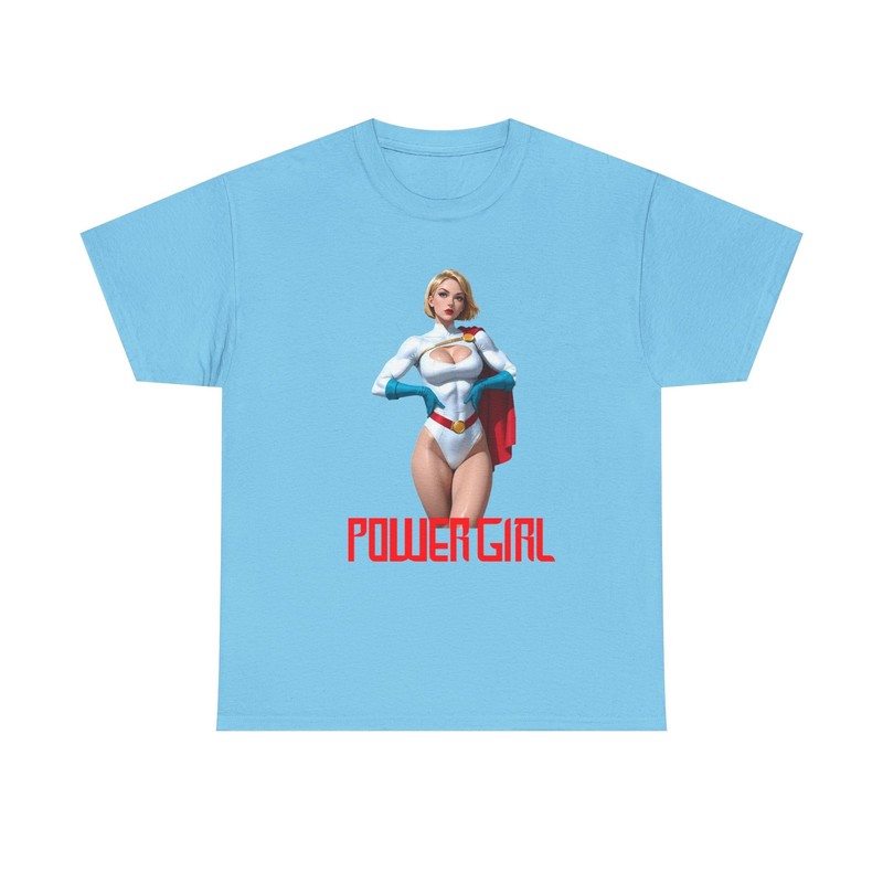 Power Girl Superhero Tee, Unisex Cotton T-Shirt, DC Comic Book Fan Gift
