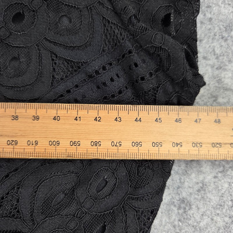 Valleygirl Dress Womens Extra Large Black Long Sleeve Round Neck Lace 11509 gallery