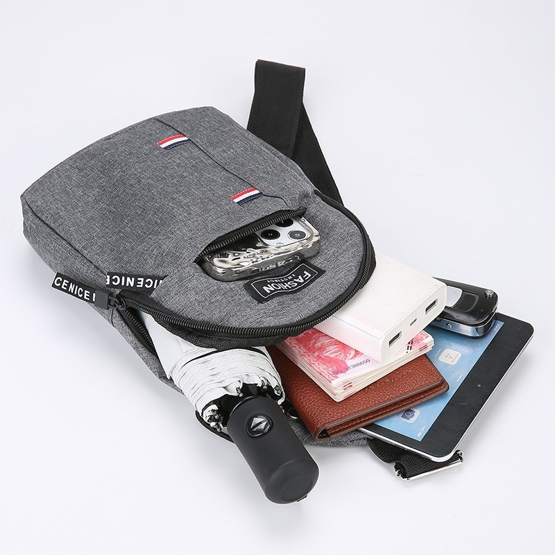 Men’s Canvas Crossbody Sling Bag Shoulder Backpack Casual Travel Chest Pack US gallery