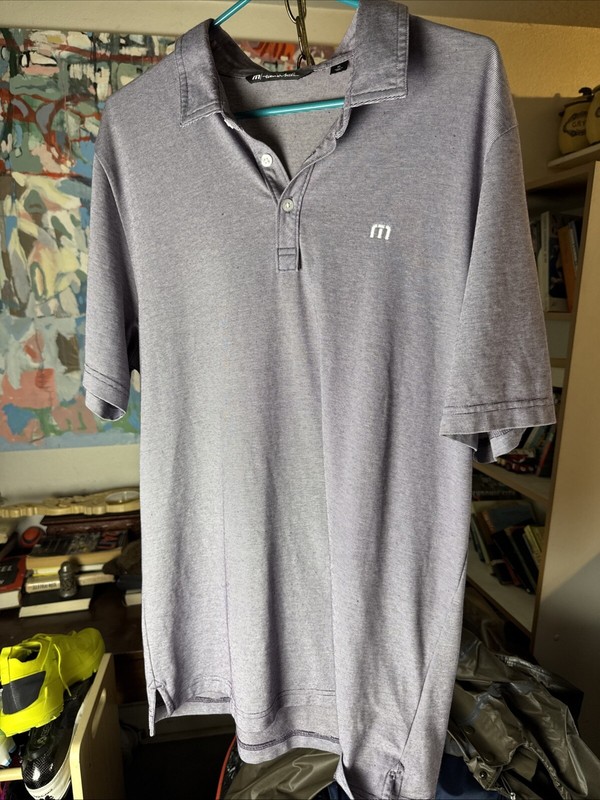 Travis Mathew 1MM211-9HGR The Zinna Heather Grey XL Mens Golf Polo Shirt