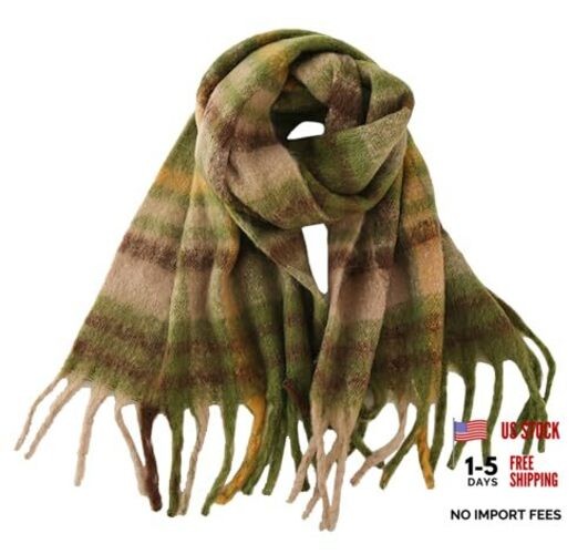 Halemet Vintage Scarfs for Women Warm Shawls and Wraps for Evening Army Green