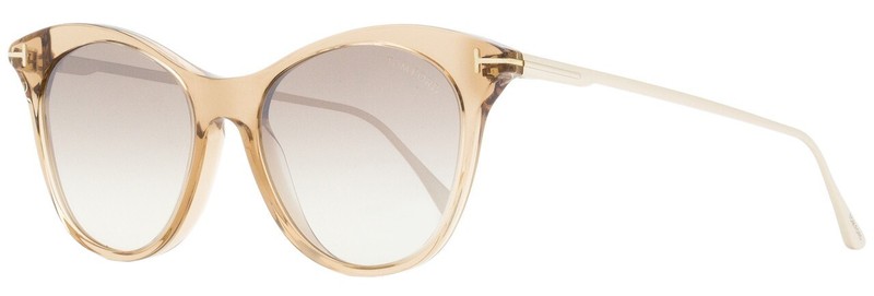 Tom Ford Micaela TF662 45G Crystal Beige Cat Eye Sunglasses Frame 53-17-145 sd*