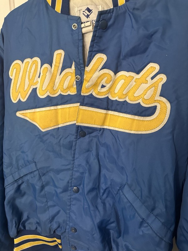 Vintage Windless Bomber Lined Jacket Blue & Yellow Men's Size Large gallery