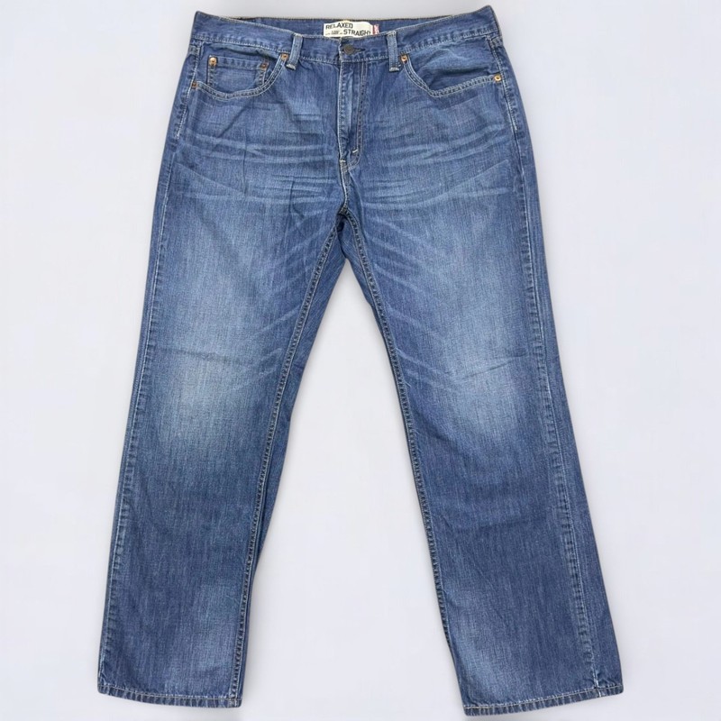 Y2K Levi’s 559 Jeans Men’s 36×31 Blue Denim Distressed Relaxed Fit Straight Leg