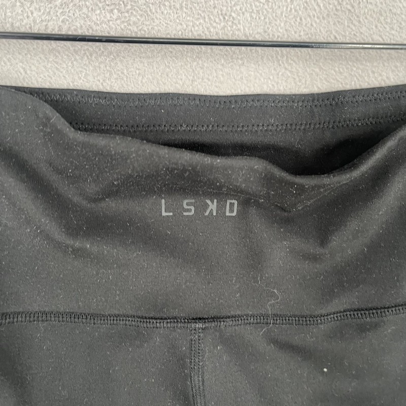 LSKD Leggings Womens Extra Large Black Capri Gym Training Compression Waist Crop gallery