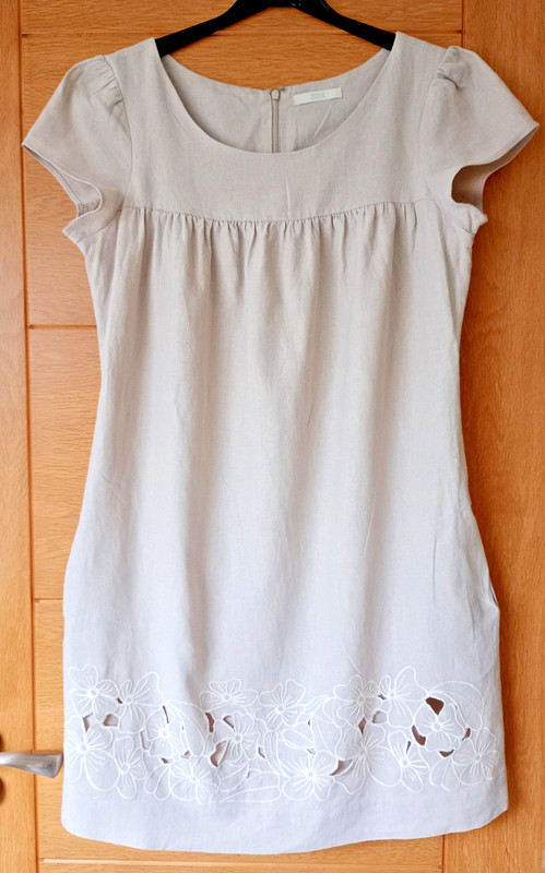 Marks and Spencer Cotton Shift Dress Fully Lined 14