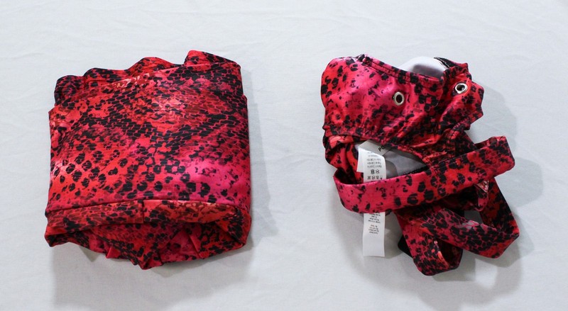 Mapale Women’s Two-Piece Lingerie Set LB3 Fierce Fuchsia Animal Print Size L/XL