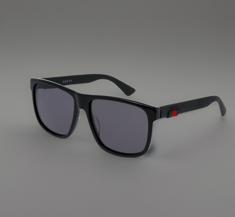 *NEW* GUCCI GG0010S-001 SUNGLASSES BLACK FRAME, GRAY LENS Size 58mm