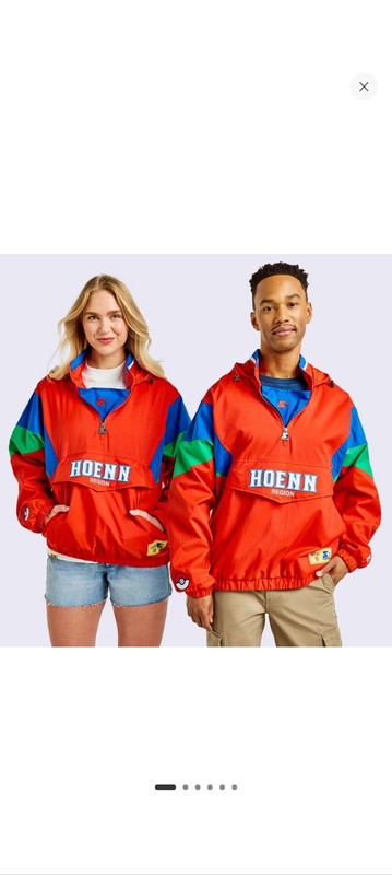 Rare Pokemon x Target Starter Pullover Jacket Red Hoenn Region Size Small