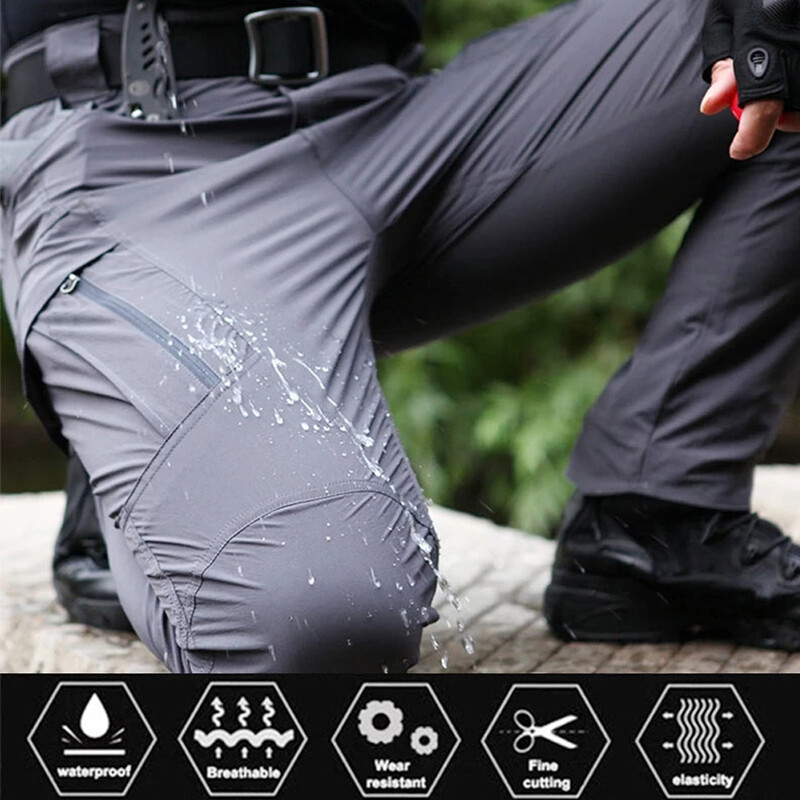 US Men Tactical Cargo Pants Soldier Straight-fit Work Combat Trousers Outdoor AA gallery