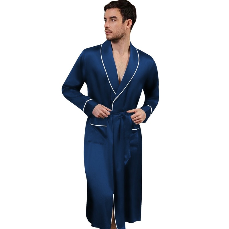 Mens Silk Satin Super Soft Robe - 5 DAY DELIVERY USA -Seller -FAST SHIP !!!! gallery