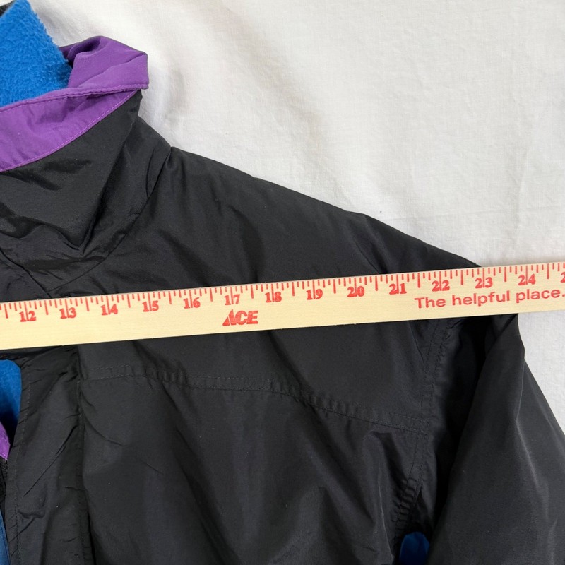 Vintage Columbia Bugaboo 3 in 1 Ski Jacket Coat Men M Black Purple Blue USA 90s gallery