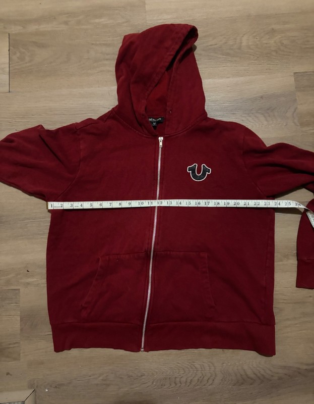 Y2K True Religion Essential Zip-Up Hoodie Size Medium Men's Streetwear Hip Hop gallery
