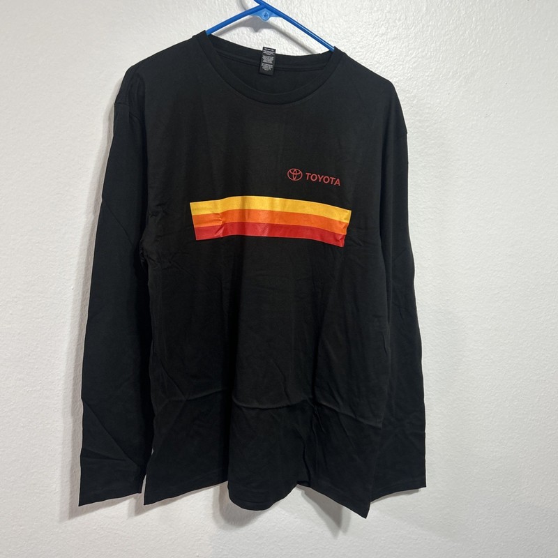 Toyota TRD T Shirt Mens Large Black Cotton Long Sleeve