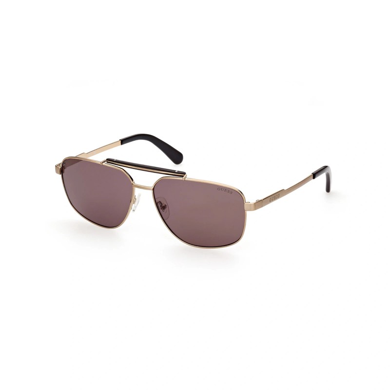 Guess GU00054 33A Gold and Black Aviator Sunglasses Metal Frame 61-14-140