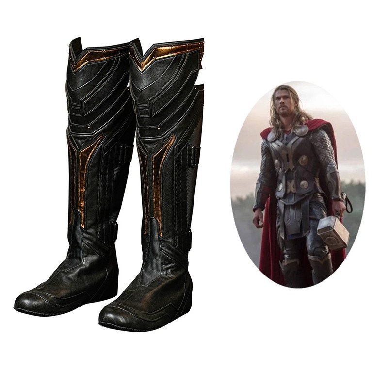 Thor: The Dark World Thor Shoes Cosplay Men Black Boots