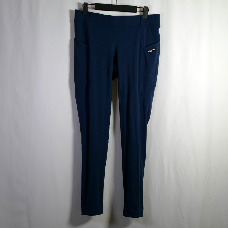 Kerrits Womens Full Seat Equestrian Riding Leggings Size L Blue Ice Fil Silicone