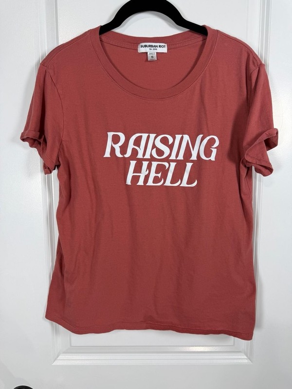 Suburban Riot Women’s Raising Hell Graphic Tee in Rust
