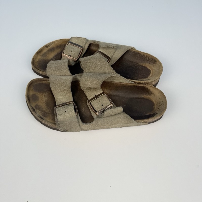 Birkenstock Arizona Taupe Suede Leather Soft Footbed Size Unknown See Notes gallery