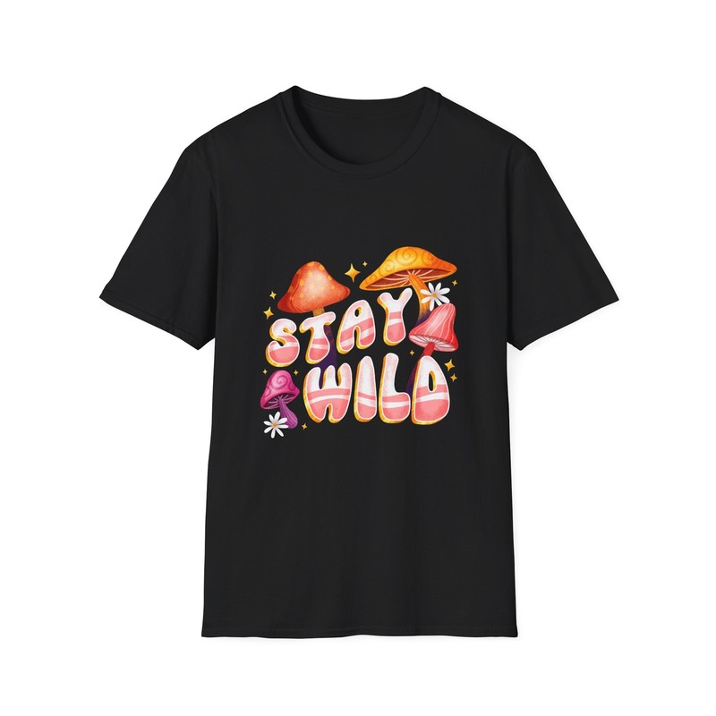 Stay Wild Mushroom Unisex Tee, Nature Lover Shirt, Hippie Style T-Shirt,