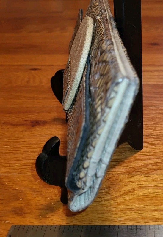 Vintage R&Y AUGOUSTI Python Snake Skin Leather Folding Wallet Clutch gallery