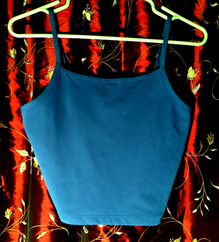 LSKD Yoga Tank, Medium, Blue, Supportive Sports Strappy Running Gym Bra